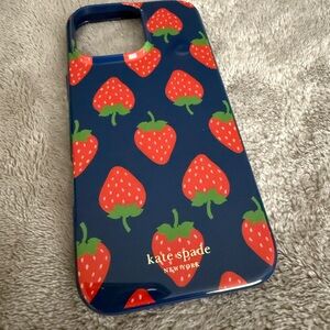 kate spade Blue Strawberry Print Phone Case